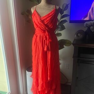 Haute hippie silk multi tiered maxi dress size M